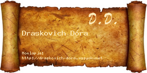 Draskovich Dóra névjegykártya