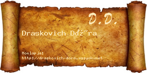 Draskovich Dóra névjegykártya