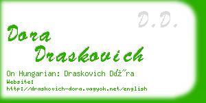 dora draskovich business card